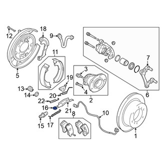 Mitsubishi OE - Rear Left Upper Parking Brake Shoe Return Spring