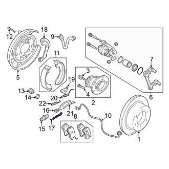 Mitsubishi OE - Rear Lower Parking Brake Shoe Return Spring