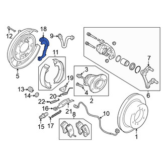 Mitsubishi OE - Rear Right Parking Brake Lever