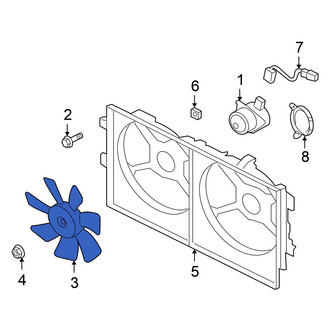 Mitsubishi OE - Right Engine Cooling Fan Blade
