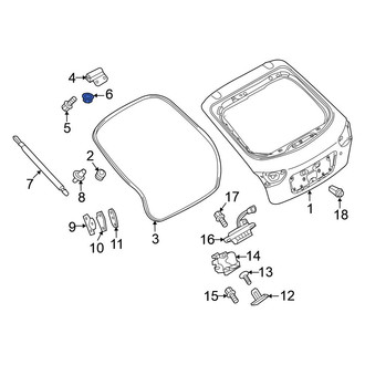 Mitsubishi OE - Liftgate Hinge Nut