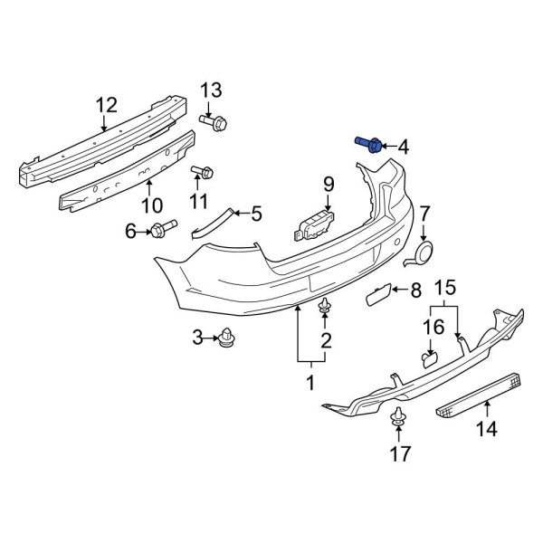 Bumper Cover Bolt