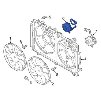 Mitsubishi OE - Right Engine Cooling Fan Motor