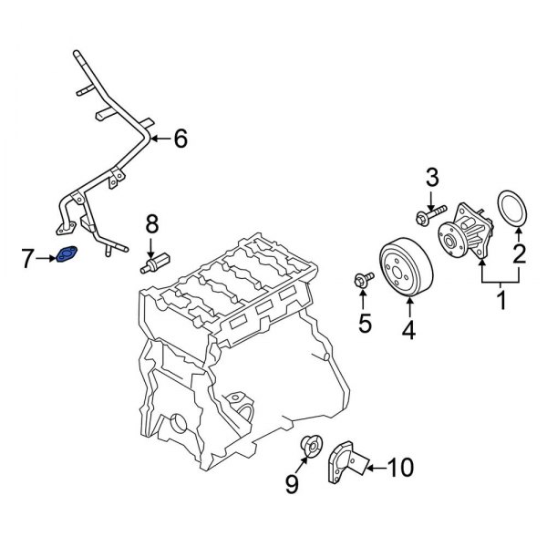 Mitsubishi OE 1310B609 Engine Coolant Pipe Gasket