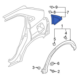 Mitsubishi OE - Rear Right Outer Interior Quarter Panel Trim Panel