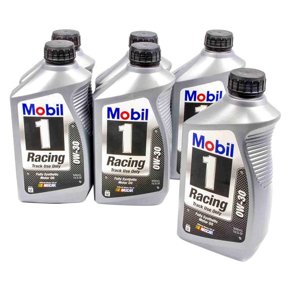 Mobil 1® - Racing™ SAE 0W-30 Synthetic Motor Oil, 1 Quart x 6 Bottles