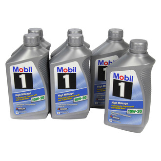 Mobil 1® - High Mileage™ SAE 10W-30 Full Synthetic Motor Oil, 1 Quart x 6 Bottles