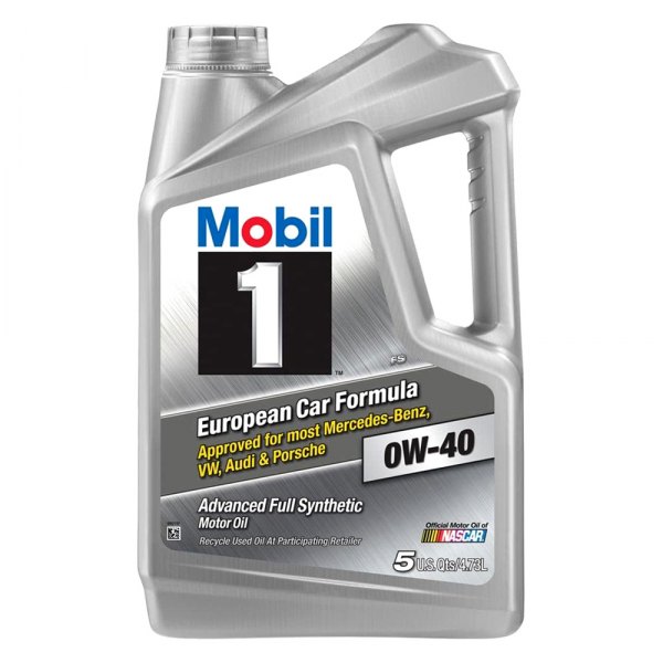 Mobil 1® - Advanced™ European Car Formula SAE 0W-40 Full Synthetic Motor Oil, 5 Quarts