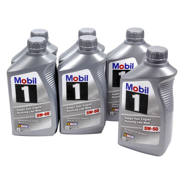 Mobil 1® - SAE 5W-50 Full Synthetic Motor Oil, 1 Quart x 6 Bottles