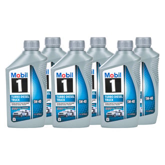 Mobil 1® - Turbo Diesel Truck™ SAE 5W-40 Full Synthetic Motor Oil, 1 Quart x 6 Bottles