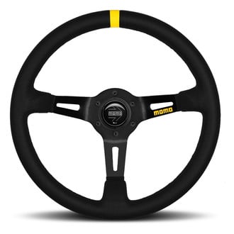MOMO® - 3-Spoke MOD.08 Series Black Suede Steering Wheel