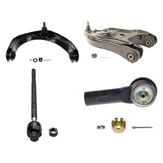 MOOG® - Front Driver Side Lower and Upper Control Arm with Ball Joint and Tie Rod End Kit