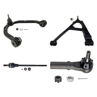 MOOG® - Front Driver Side Lower and Upper Control Arm with Ball Joint and Tie Rod End Kit