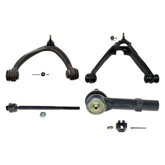 MOOG® - Front Driver Side Lower and Upper Control Arm with Ball Joint and Tie Rod End Kit