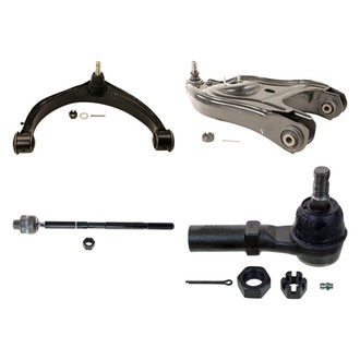 MOOG® - Front Driver Side Lower and Upper Control Arm with Ball Joint and Tie Rod End Kit