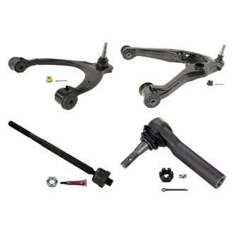MOOG® - Front Driver Side Lower and Upper Control Arm with Ball Joint and Tie Rod End Kit