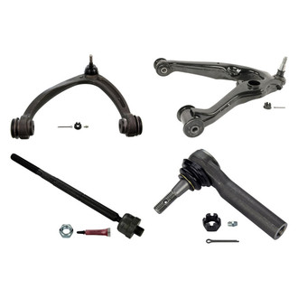 MOOG® - Front Driver Side Lower and Upper Control Arm with Ball Joint and Tie Rod End Kit