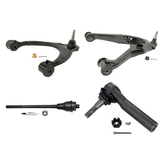MOOG® - Front Driver Side Lower and Upper Control Arm with Ball Joint and Tie Rod End Kit