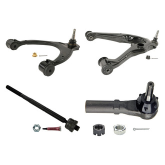 MOOG® - Front Driver Side Lower and Upper Control Arm with Ball Joint and Tie Rod End Kit