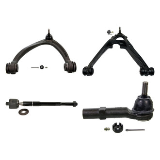 MOOG® - Front Driver Side Lower and Upper Control Arm with Ball Joint and Tie Rod End Kit