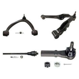 MOOG® - Front Driver Side Lower and Upper Control Arm with Ball Joint and Tie Rod End Kit