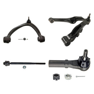 MOOG® - Front Driver Side Lower and Upper Control Arm with Ball Joint and Tie Rod End Kit