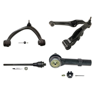 MOOG® - Front Driver Side Lower and Upper Control Arm with Ball Joint and Tie Rod End Kit
