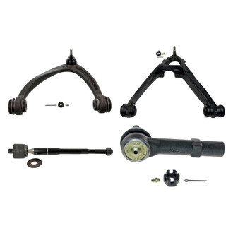 MOOG® - Front Driver Side Lower and Upper Control Arm with Ball Joint and Tie Rod End Kit