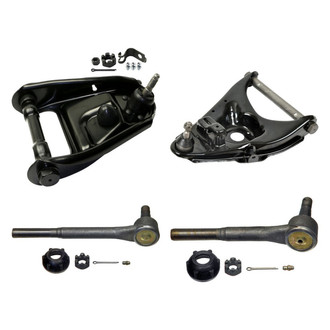 MOOG® - Front Driver Side Lower and Upper Control Arm with Ball Joint and Tie Rod End Kit
