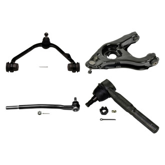 MOOG® - Front Driver Side Lower and Upper Control Arm with Ball Joint and Tie Rod End Kit
