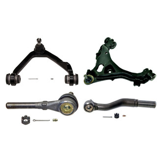MOOG® - Front Driver Side Lower and Upper Control Arm with Ball Joint and Tie Rod End Kit