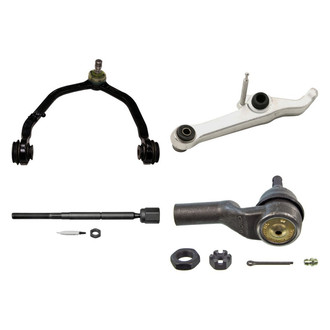 MOOG® - Front Driver Side Lower and Upper Control Arm with Ball Joint and Tie Rod End Kit