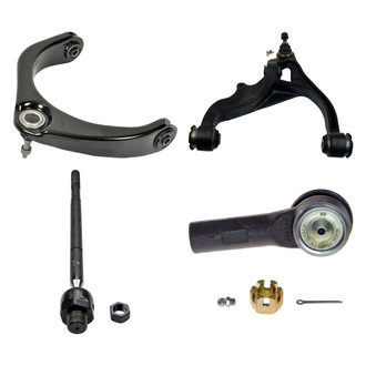 MOOG® - Front Driver Side Lower and Upper Control Arm with Ball Joint and Tie Rod End Kit