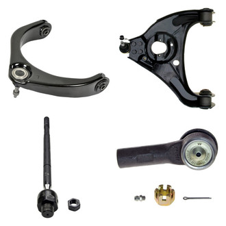 MOOG® - Front Driver Side Lower and Upper Control Arm with Ball Joint and Tie Rod End Kit