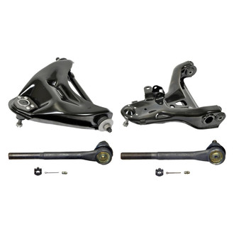 MOOG® - Front Driver Side Lower and Upper Control Arm with Ball Joint and Tie Rod End Kit