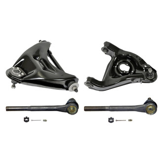MOOG® - Front Driver Side Lower and Upper Control Arm with Ball Joint and Tie Rod End Kit