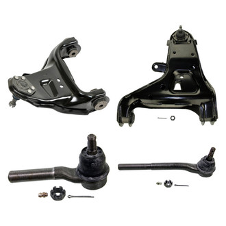 MOOG® - Front Driver Side Lower and Upper Control Arm with Ball Joint and Tie Rod End Kit