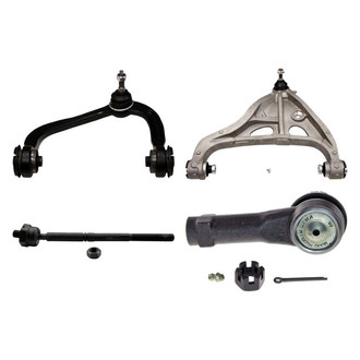 MOOG® - Front Driver Side Lower and Upper Control Arm with Ball Joint and Tie Rod End Kit