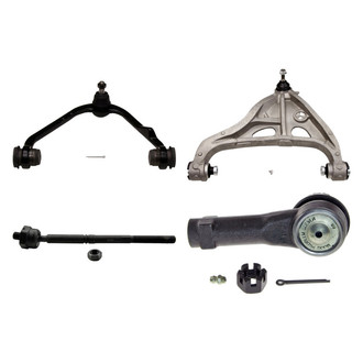 MOOG® - Front Driver Side Lower and Upper Control Arm with Ball Joint and Tie Rod End Kit