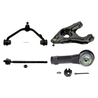 MOOG® - Front Driver Side Lower and Upper Control Arm with Ball Joint and Tie Rod End Kit