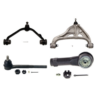 MOOG® - Front Driver Side Lower and Upper Control Arm with Ball Joint and Tie Rod End Kit