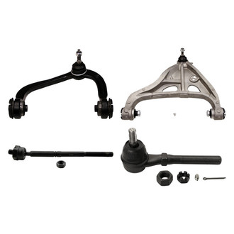 MOOG® - Front Driver Side Lower and Upper Control Arm with Ball Joint and Tie Rod End Kit