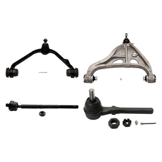 MOOG® - Front Driver Side Lower and Upper Control Arm with Ball Joint and Tie Rod End Kit