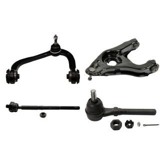 MOOG® - Front Driver Side Lower and Upper Control Arm with Ball Joint and Tie Rod End Kit