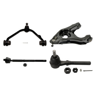 MOOG® - Front Driver Side Lower and Upper Control Arm with Ball Joint and Tie Rod End Kit