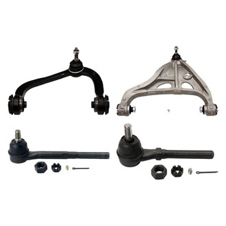 MOOG® - Front Driver Side Lower and Upper Control Arm with Ball Joint and Tie Rod End Kit