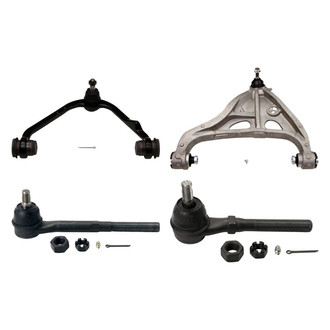 MOOG® - Front Driver Side Lower and Upper Control Arm with Ball Joint and Tie Rod End Kit