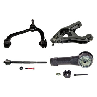 MOOG® - Front Driver Side Lower and Upper Control Arm with Ball Joint and Tie Rod End Kit