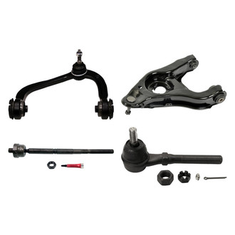 MOOG® - Front Driver Side Lower and Upper Control Arm with Ball Joint and Tie Rod End Kit