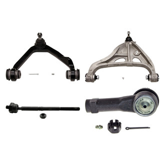 MOOG® - Front Driver Side Lower and Upper Control Arm with Ball Joint and Tie Rod End Kit
